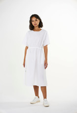 KnowledgeCotton Apparel KnowledgeCotton, Poplin O-Neck ss Dress, bright white, L