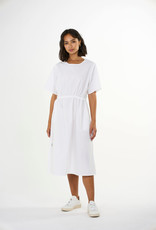 KnowledgeCotton Apparel KnowledgeCotton, Poplin O-Neck ss Dress, bright white, M