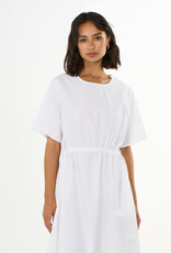 KnowledgeCotton Apparel KnowledgeCotton, Poplin O-Neck ss Dress, bright white, XS