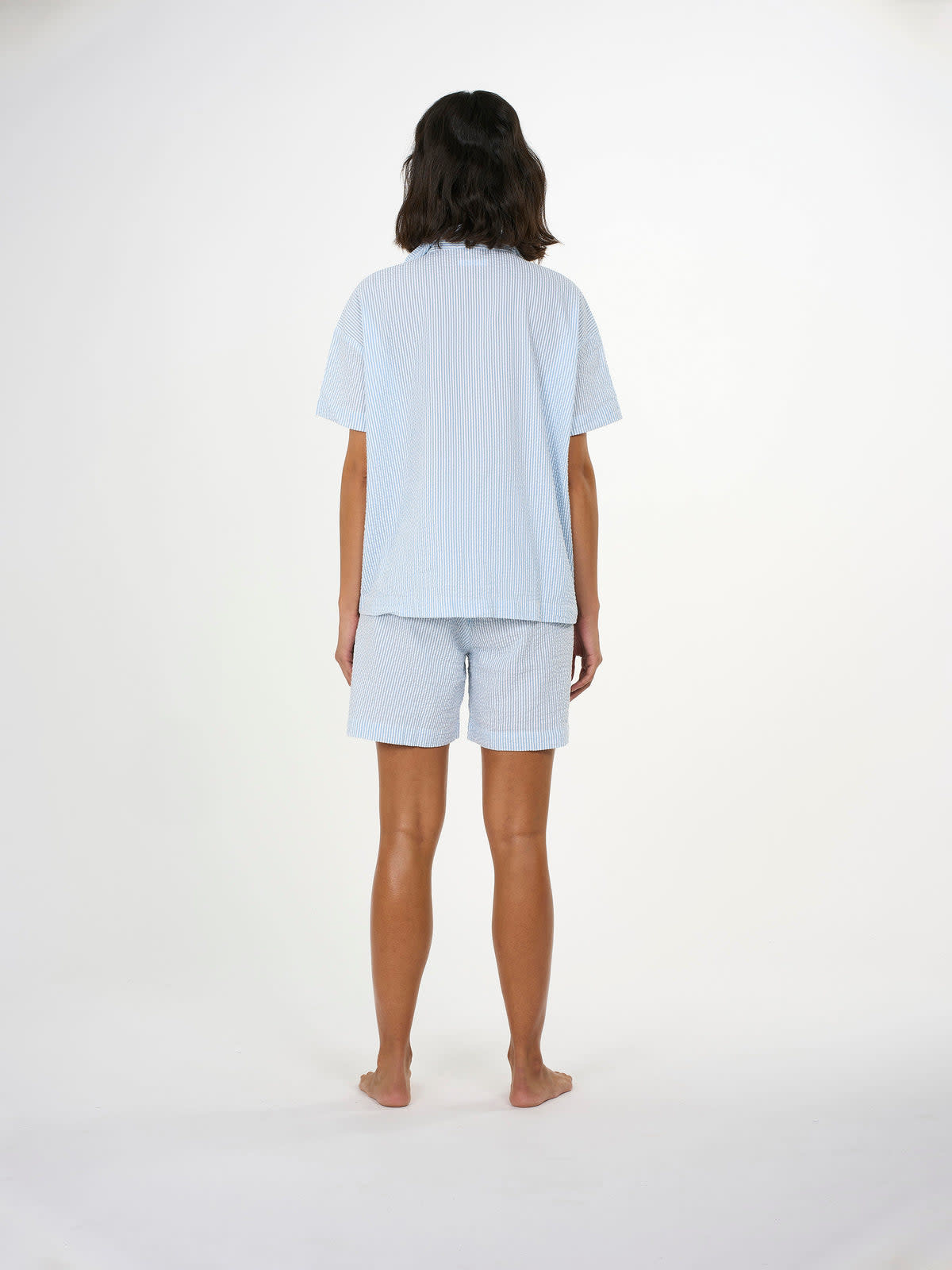 KnowledgeCotton Apparel KnowledgeCotton, set short, blue fog, L