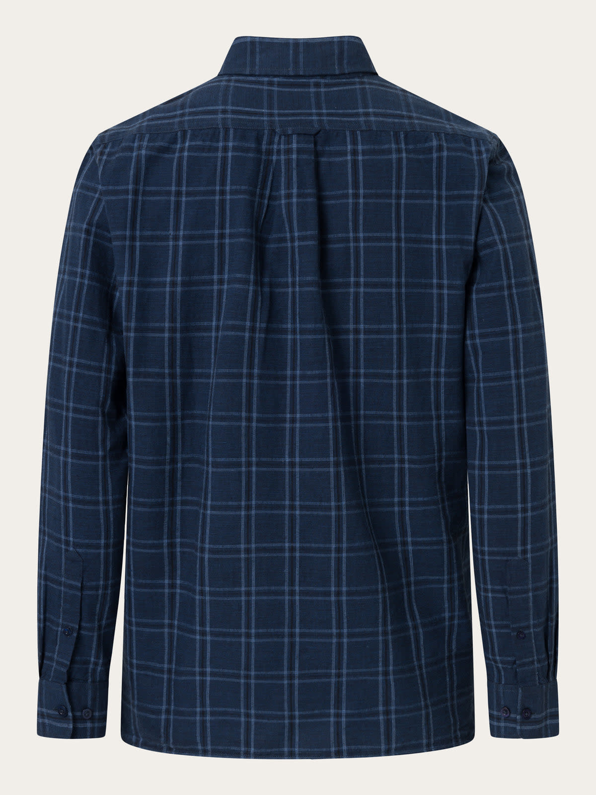 KnowledgeCotton Apparel KnowledgeCotton, Costum Checked Linen, navy check, L