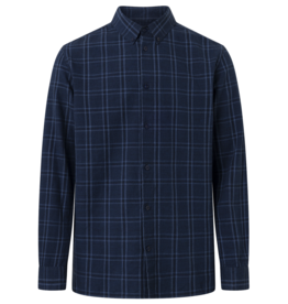 KnowledgeCotton Apparel KnowledgeCotton, Costum Checked Linen, navy check, M