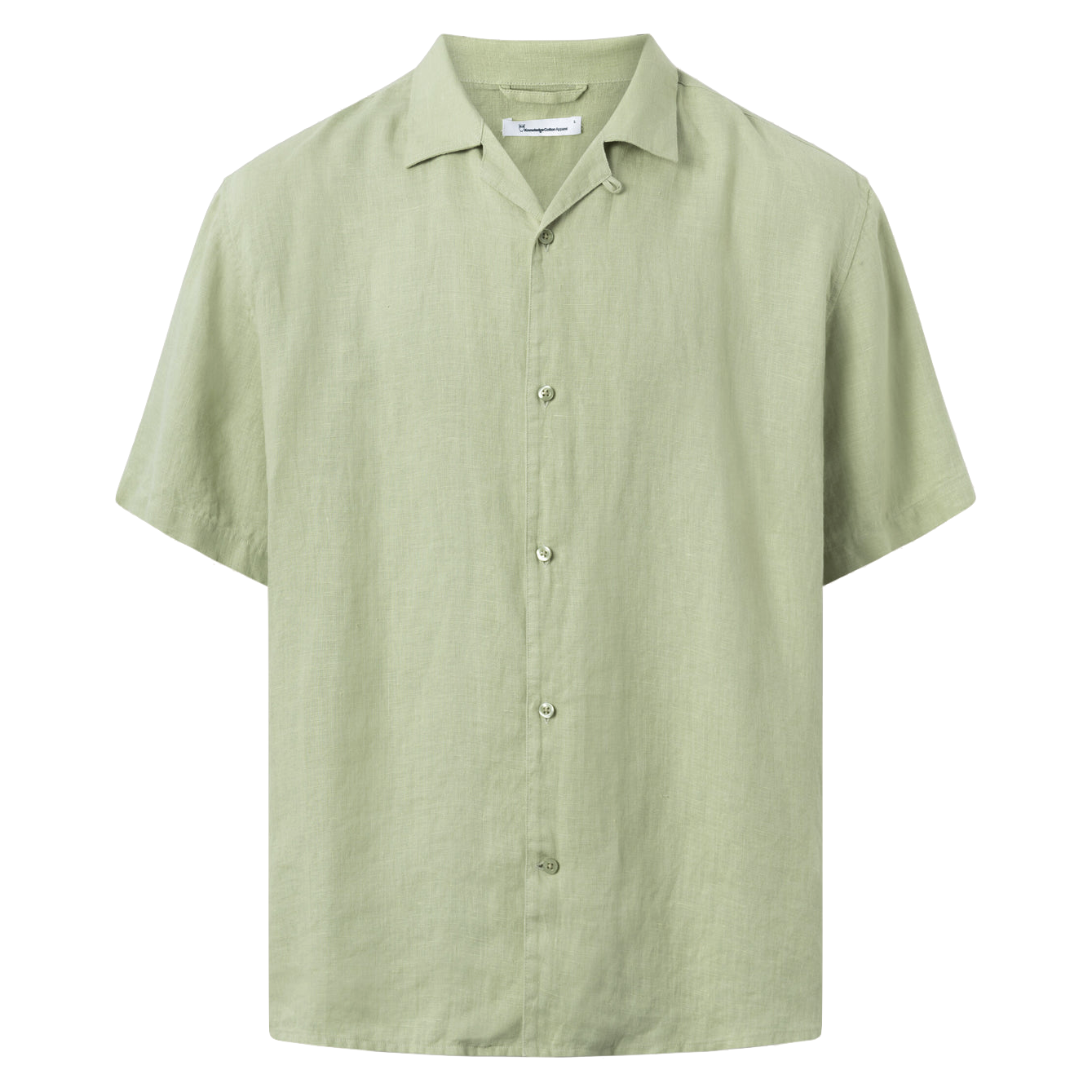 KnowledgeCotton Apparel KnowledgeCotton, Box Fit SS Linen, swamp, L