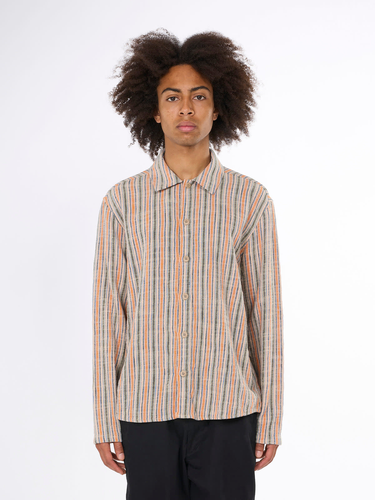 KnowledgeCotton Apparel KnowledgeCotton, Loose Striped Overshirt, multi, L