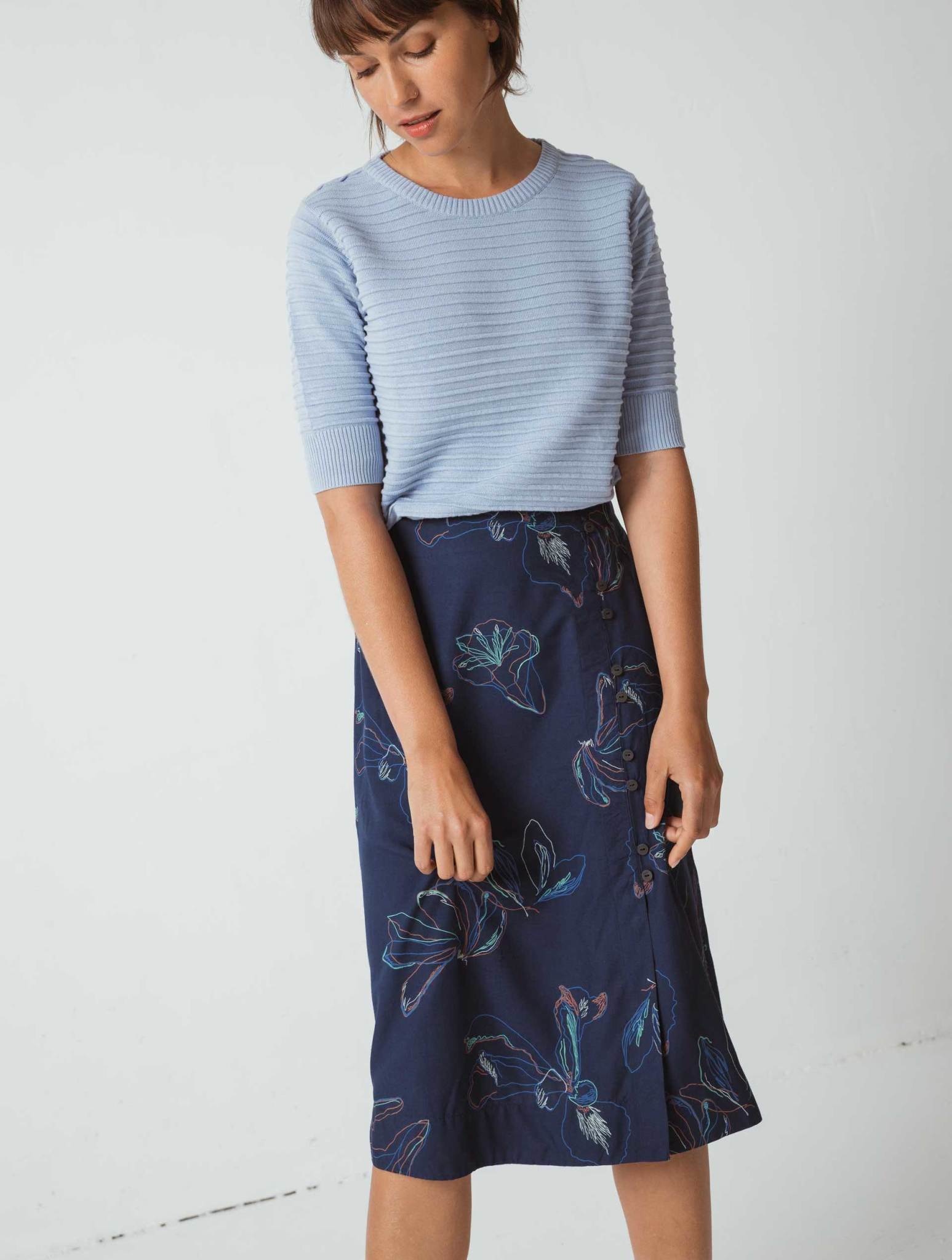 Skunkfunk Skfk, Antia Skirt, blue flowers, S