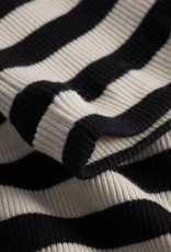 KnowledgeCotton Apparel KnowledgeCotton, Striped Rib Strap Dress, black/white, L