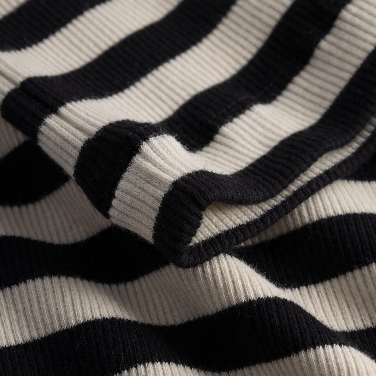 KnowledgeCotton Apparel KnowledgeCotton, Striped Rib Strap Dress, black/white, M