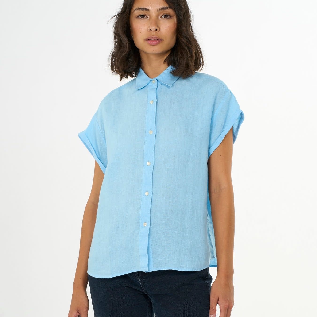 KnowledgeCotton Apparel KnowledgeCotton, Aster Shirt, airy blue, M