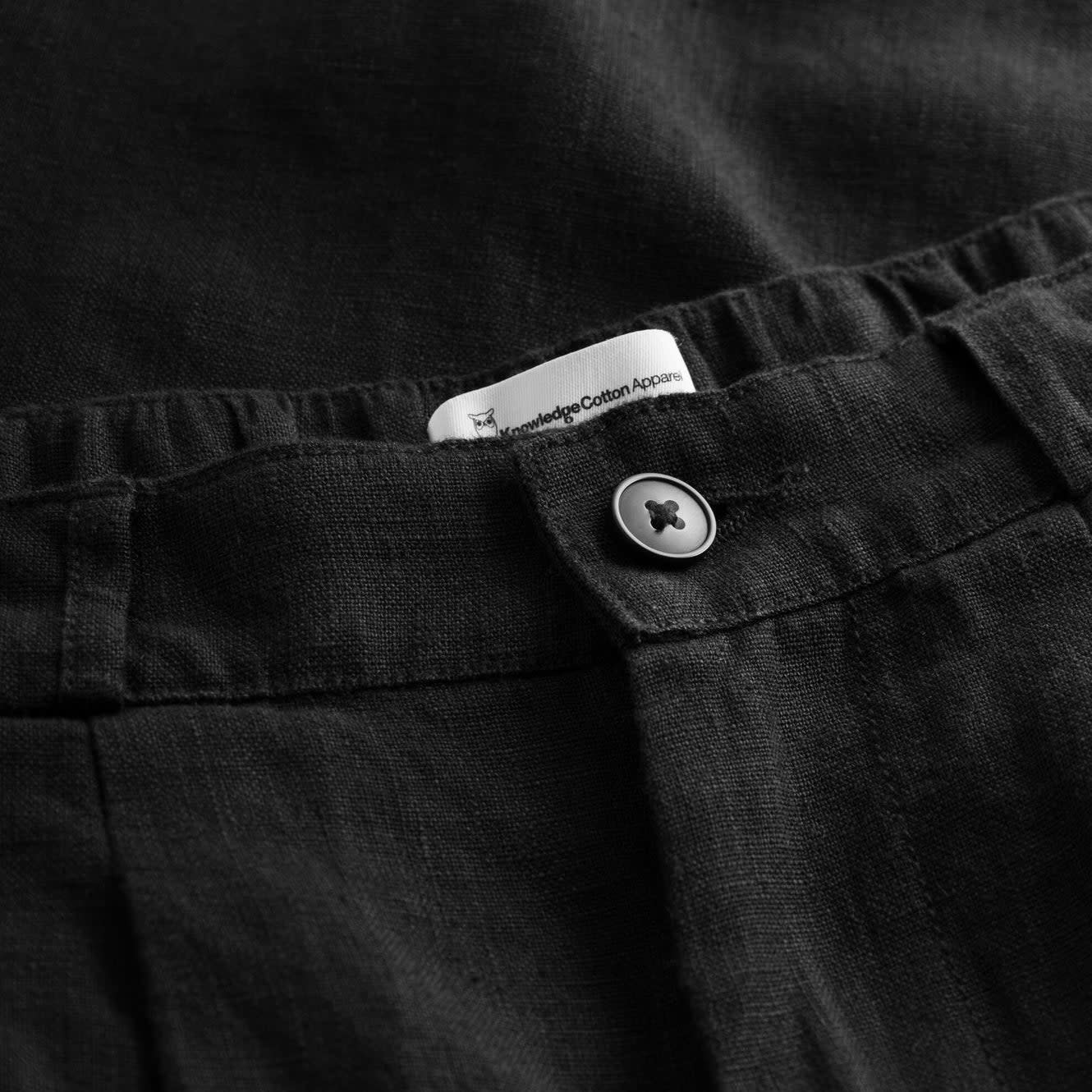 KnowledgeCotton Apparel KnowledgeCotton, Linen Baggy Shorts, black jet, XS