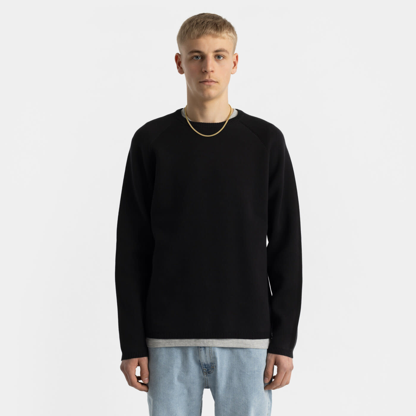 RVLT RVLT, 6573 Loose Raglan Knit, black, S