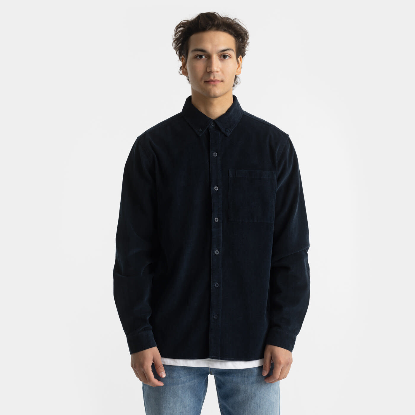 RVLT RVLT, 3921 Loose Shirt Corduroy, navy, M