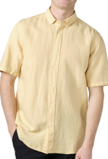 Klitmøller Klitmøller, Mikkel Linen Shirt, lemon sorbet, XL