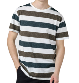 Klitmøller Klitmøller, George Tee, olive/moss green stripes, XL