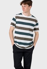 Klitmøller Klitmøller, George Tee, olive/moss green stripes, XL