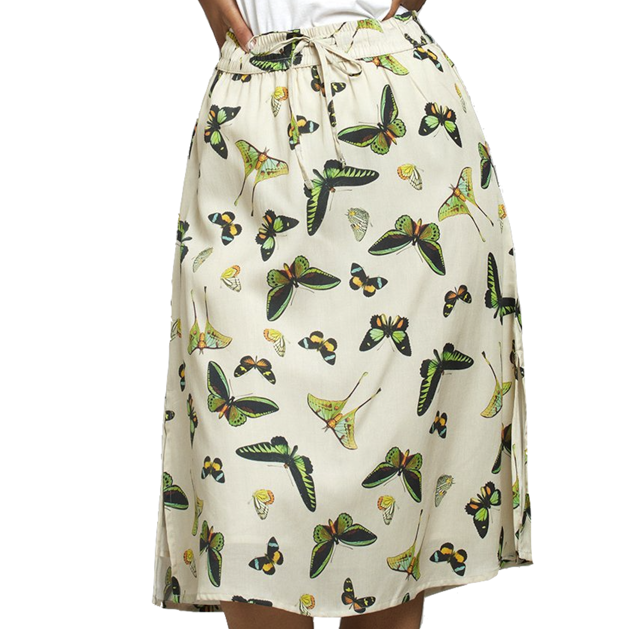 Dedicated Dedicated, Skirt Klippan Butterfly, oat white, L