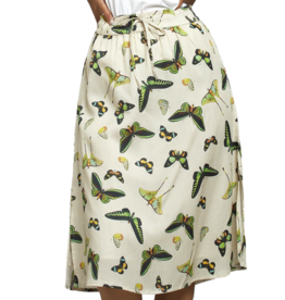 Dedicated Dedicated, Skirt Klippan Butterfly, oat white, XS