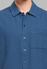 Dedicated Dedicated, Shirt Brantevik Work Stripe, dark blue, S
