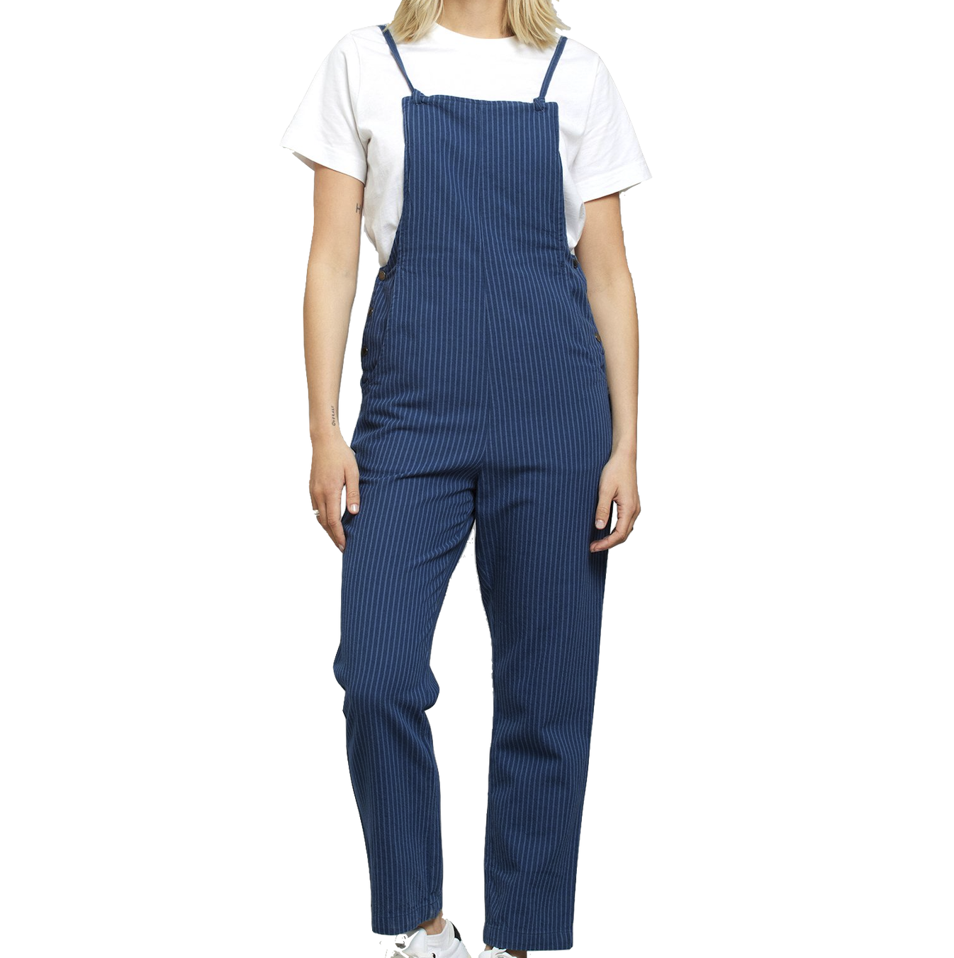 Dedicated Dedicated, Jumpsuit Emmaboda Work Stripe, dark blue, L