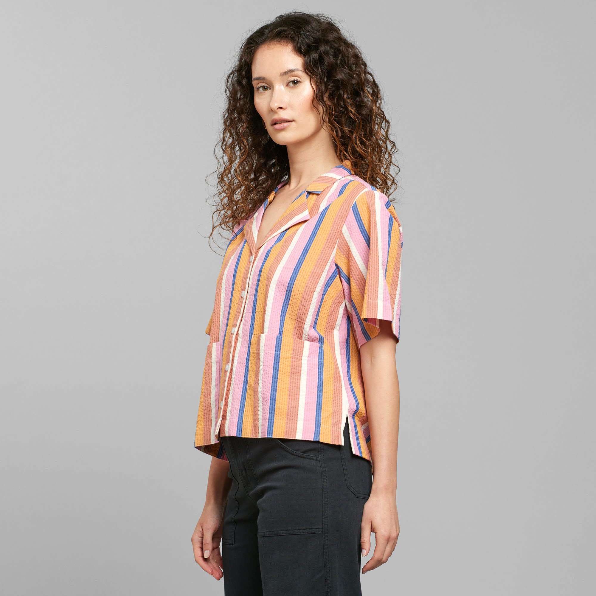 Dedicated Dedicated, Shirt Valje Stripe, multi, L