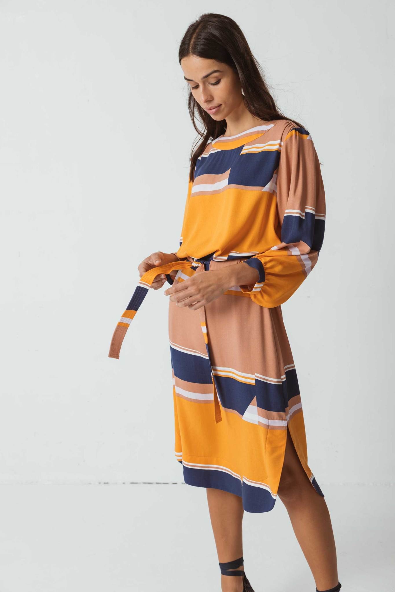 Skunkfunk Skfk, Laura Dress, orange block, L (42)