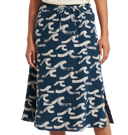 Dedicated Dedicated, Skirt Klippan Brushed Waves, navy, L