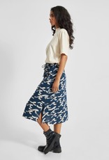 Dedicated Dedicated, Skirt Klippan Brushed Waves, navy, L