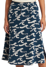 Dedicated Dedicated, Skirt Klippan Brushed Waves, navy, S