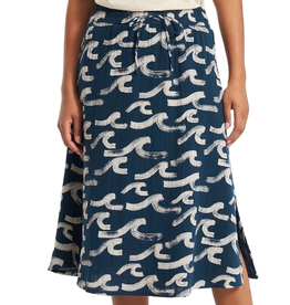 Dedicated Dedicated, Skirt Klippan Brushed Waves, navy, XS