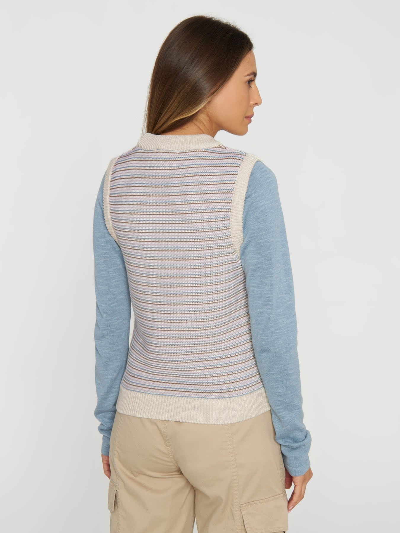 KnowledgeCotton Apparel KnowledgeCotton, Knit Vest, stripe, M