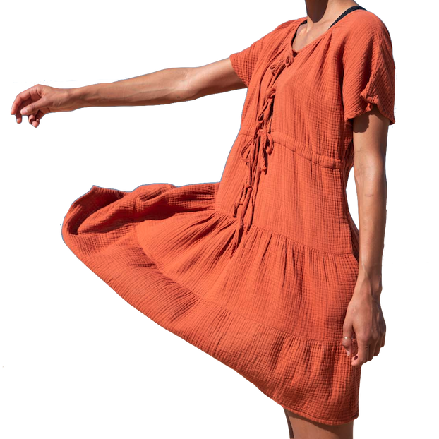 Beaumont Organic Beaumont Organic, Hazel Dress, paprika, S