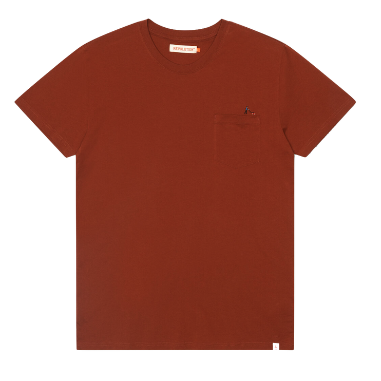 RVLT RVLT, 1336 MOV T-Shirt, darkred, XL