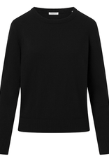 KnowledgeCotton Apparel KnowledgeCotton, Lambswool Crew Neck, black jet, XS