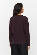 KnowledgeCotton Apparel KnowledgeCotton, Lambswool Crew Neck, chocolate plum, L