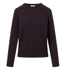 KnowledgeCotton Apparel KnowledgeCotton, Lambswool Crew Neck, chocolate plum, M