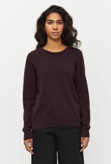 KnowledgeCotton Apparel KnowledgeCotton, Lambswool Crew Neck, chocolate plum, S