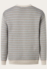 KnowledgeCotton Apparel KnowledgeCotton, Striped Knit Crew Neck, beige, L