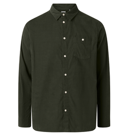 KnowledgeCotton Apparel KnowledgeCotton, Regular Fit Corduroy Shirt, forrest night, L