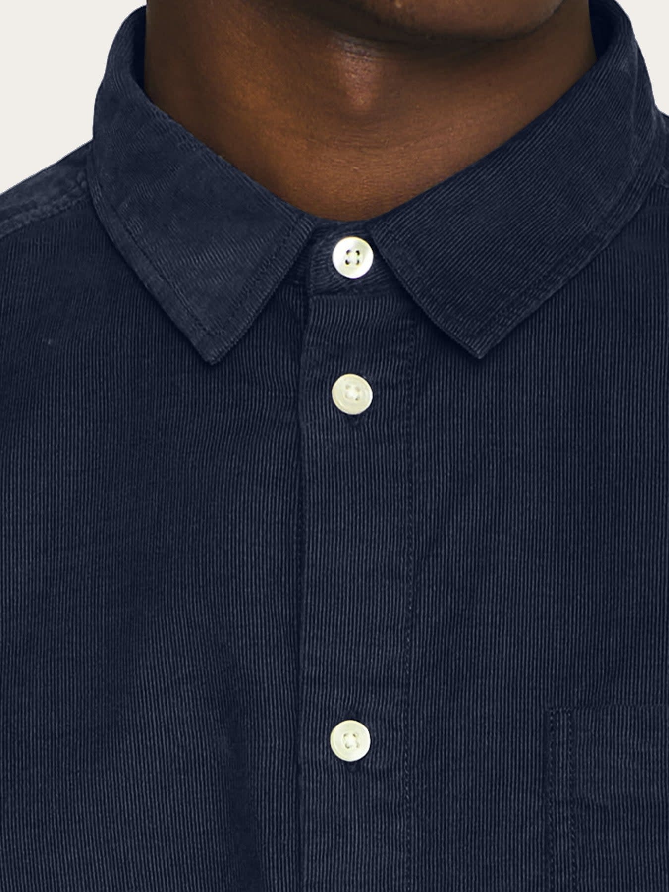 KnowledgeCotton Apparel KnowledgeCotton, Regular Fit Corduroy Shirt, total eclipse, S