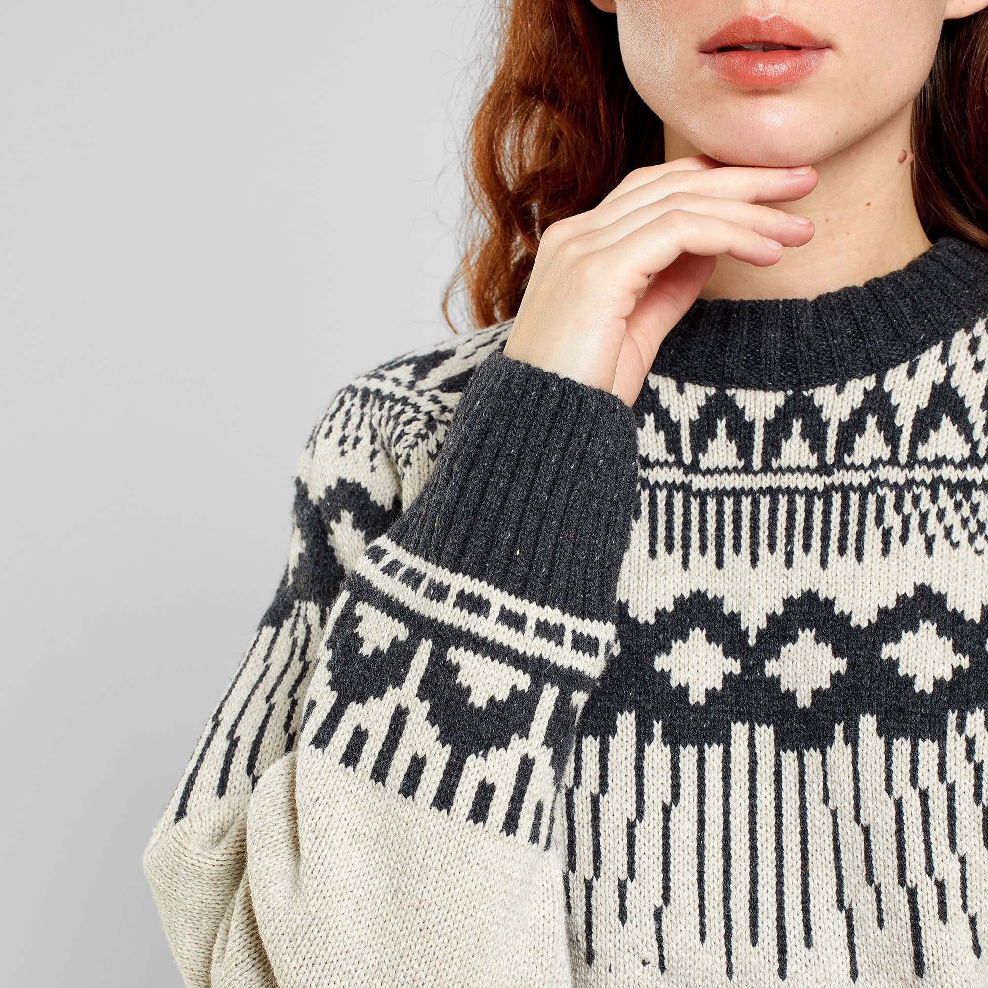 Dedicated Dedicated, Senja Fair Isle, pearl white, L