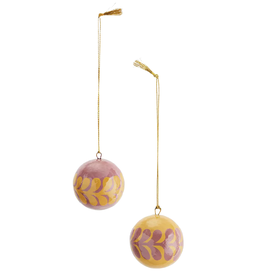 Madam Stoltz Madam Stoltz, Papermache Balls Set, old rose/yellow, 2er set