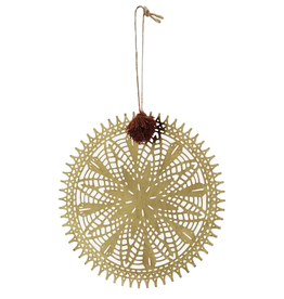 Madam Stoltz Madam Stoltz, Hanging Iron Ornament, gold