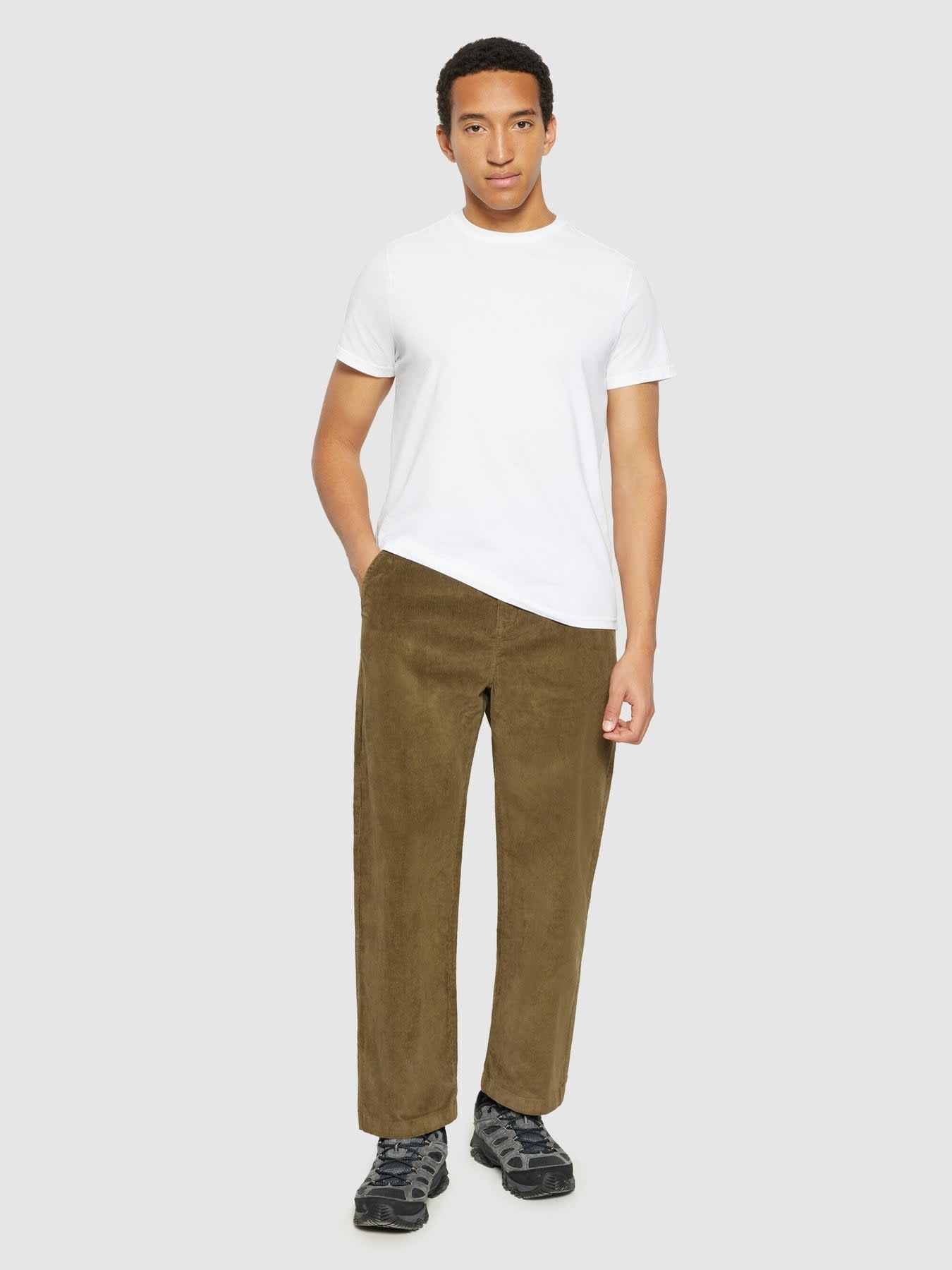 KnowledgeCotton Apparel KnowledgeCotton, Flint Wide Corduroy Pants, dark olive, 33/34