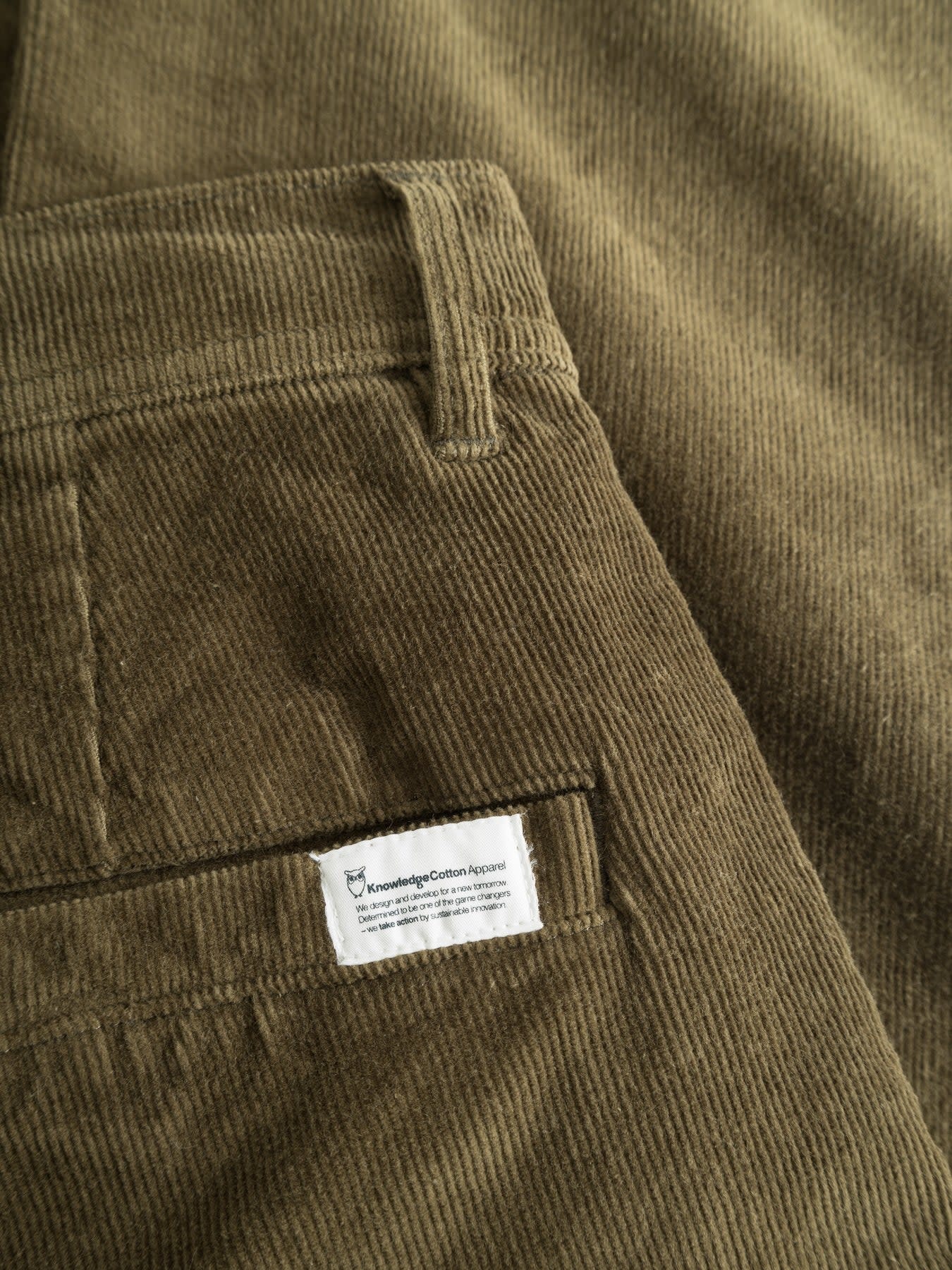 KnowledgeCotton Apparel KnowledgeCotton, Flint Wide Corduroy Pants, dark olive, 33/34