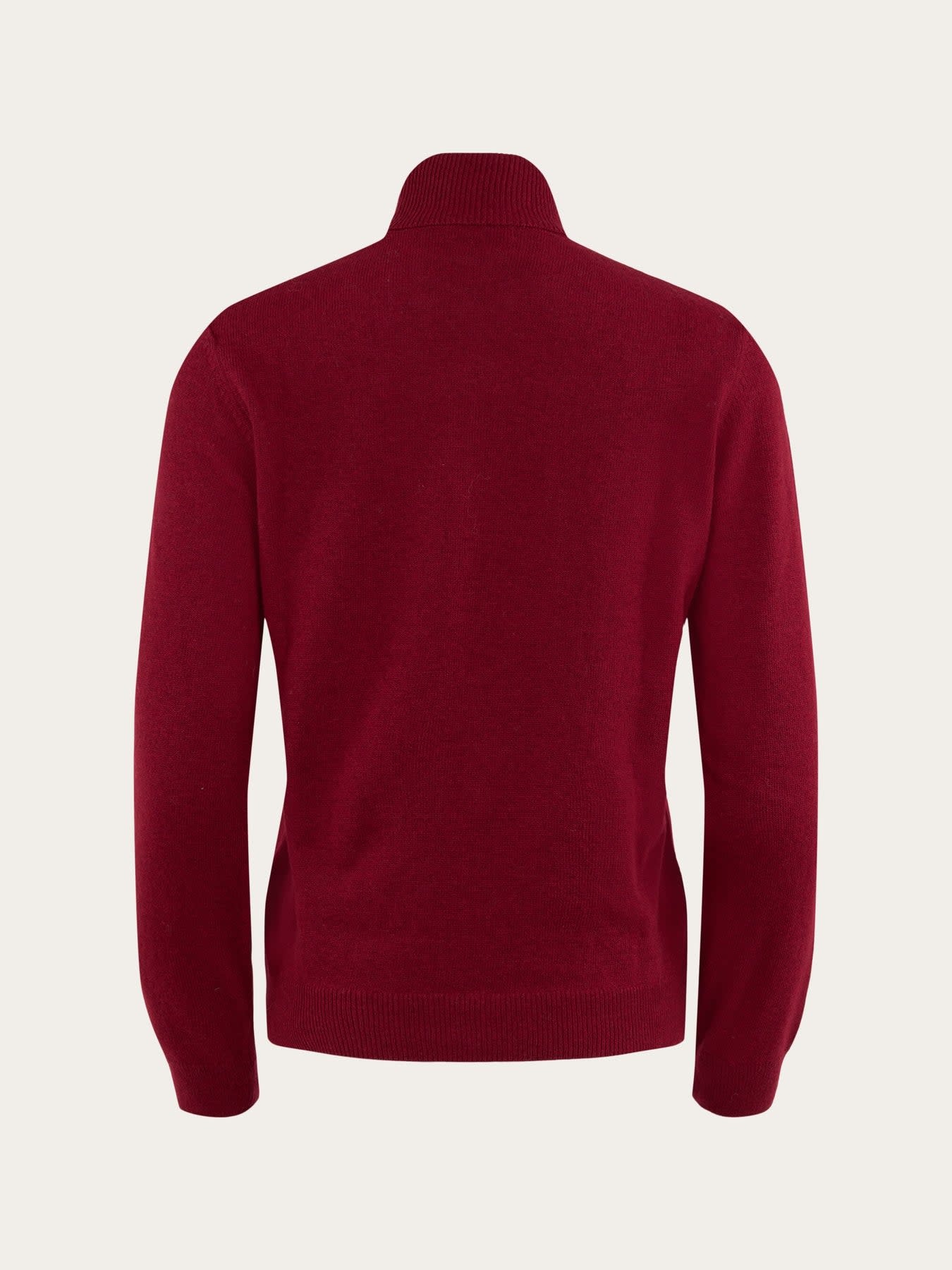 KnowledgeCotton Apparel KnowledgeCotton, Lambswool Roll Neck, rhubarb, M