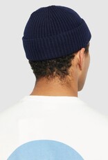 KnowledgeCotton Apparel KnowledgeCotton,  Wool Rib low Beanie, total eclipse