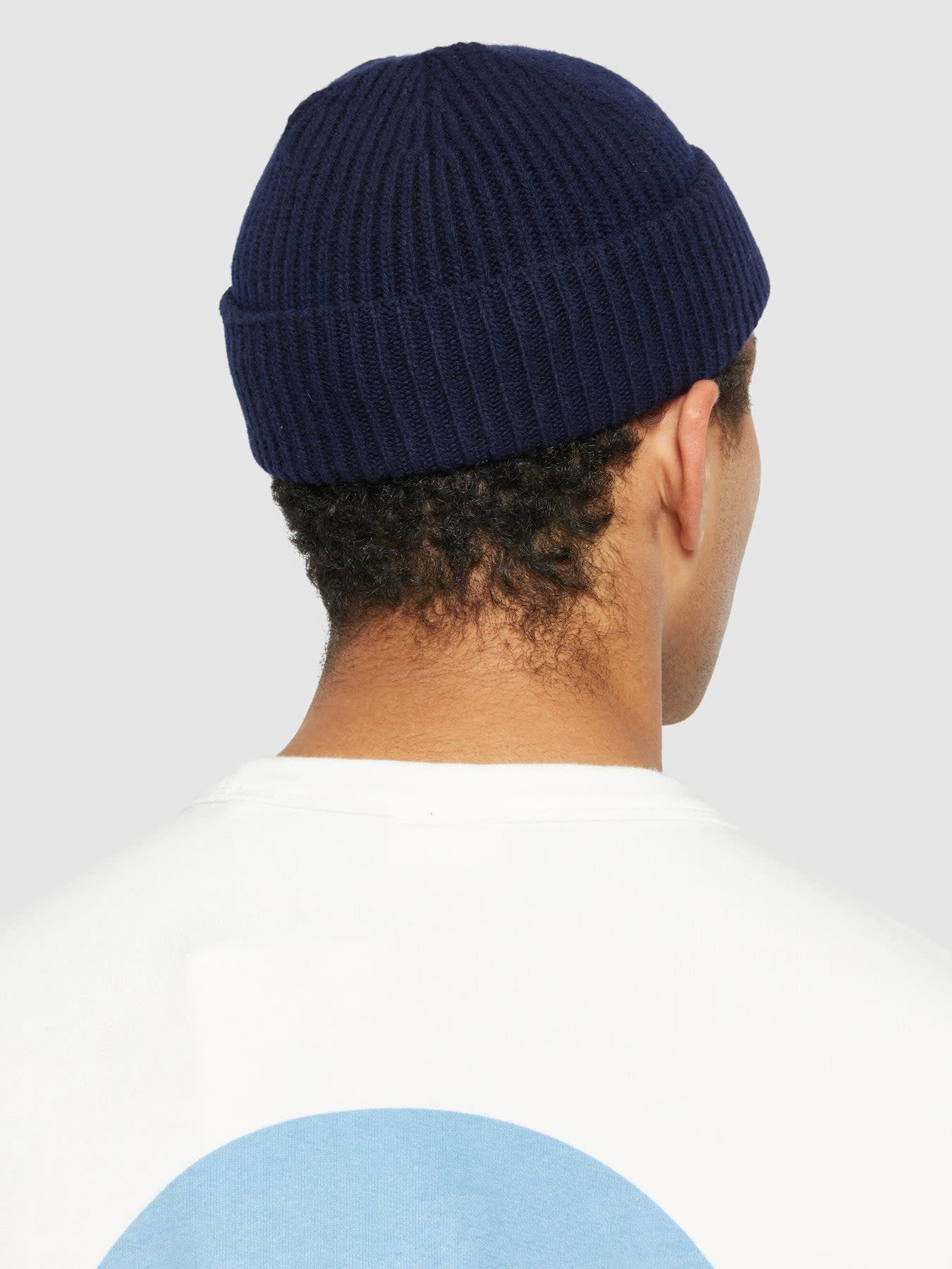 KnowledgeCotton Apparel KnowledgeCotton,  Wool Rib low Beanie, total eclipse