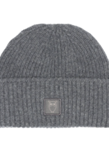 KnowledgeCotton Apparel KnowledgeCotton,  Wool Rib low Beanie, dark grey mel.