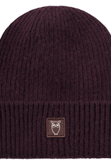 KnowledgeCotton Apparel KnowledgeCotton, Wool Rib Beanie, deep mahogany