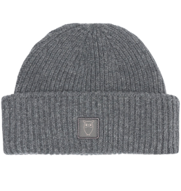 KnowledgeCotton Apparel KnowledgeCotton, Wool Rib low Beanie, kelp melange