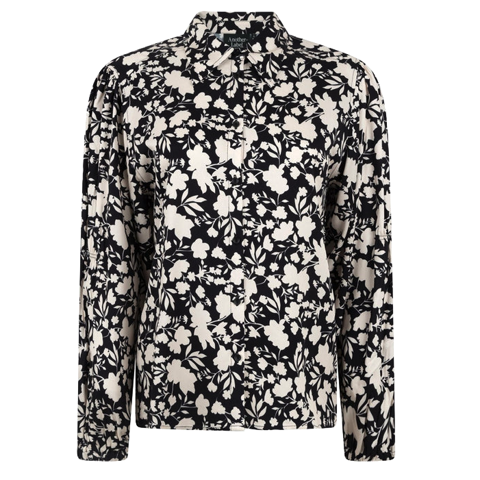 Another-Label Another-Label, Jayla Shirt l/s, black flower, S
